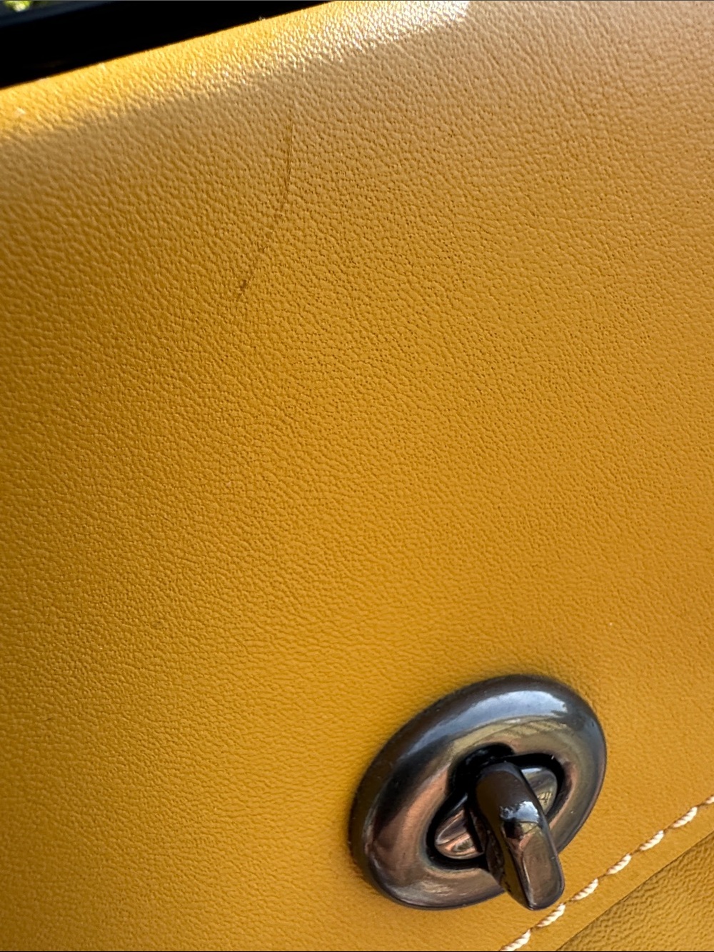 Coach Yellow Mini Leather Top-Handle Backpack - Picture 6 of 16